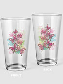 Watercolor Butterflies. Pint Glass -SPIdeals Designs