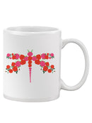 Dragonfly Made Of Flowers Mug -SPIdeals Designs