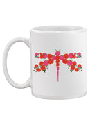 Dragonfly Made Of Flowers Mug -SPIdeals Designs