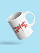Dragonfly Made Of Flowers Mug -SPIdeals Designs