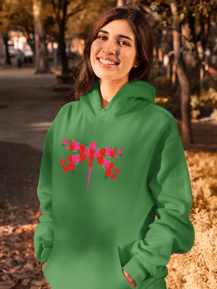 Dragonfly Made Of Flowers Hoodie -SPIdeals Designs