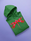 Dragonfly Made Of Flowers Hoodie -SPIdeals Designs