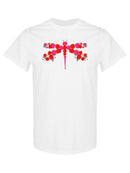 Dragonfly Made Of Flowers T-shirt -SPIdeals Designs
