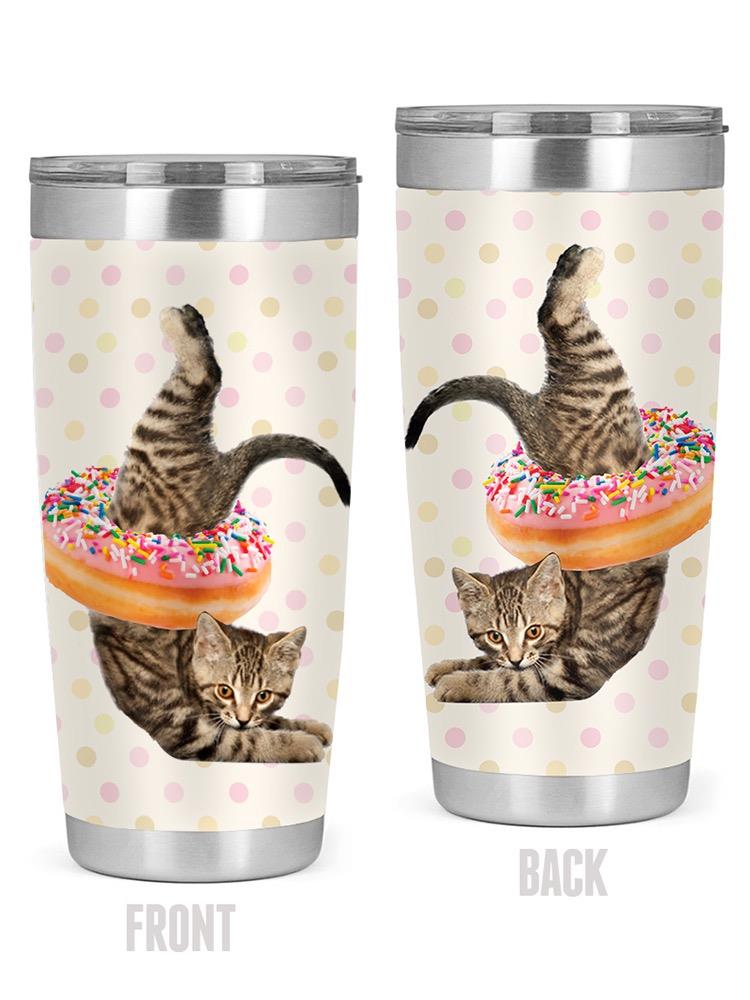 Funny Cat With A Donut Tumbler -SPIdeals Designs
