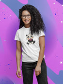 Panda With Tulips T-shirt -SPIdeals Designs