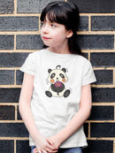 Panda With Tulips T-shirt -SPIdeals Designs