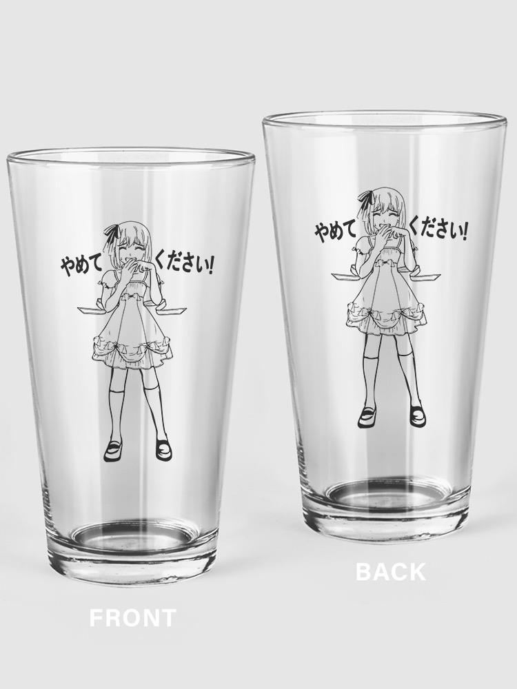 Cute And Kawaii Girl Pint Glass -SPIdeals Designs