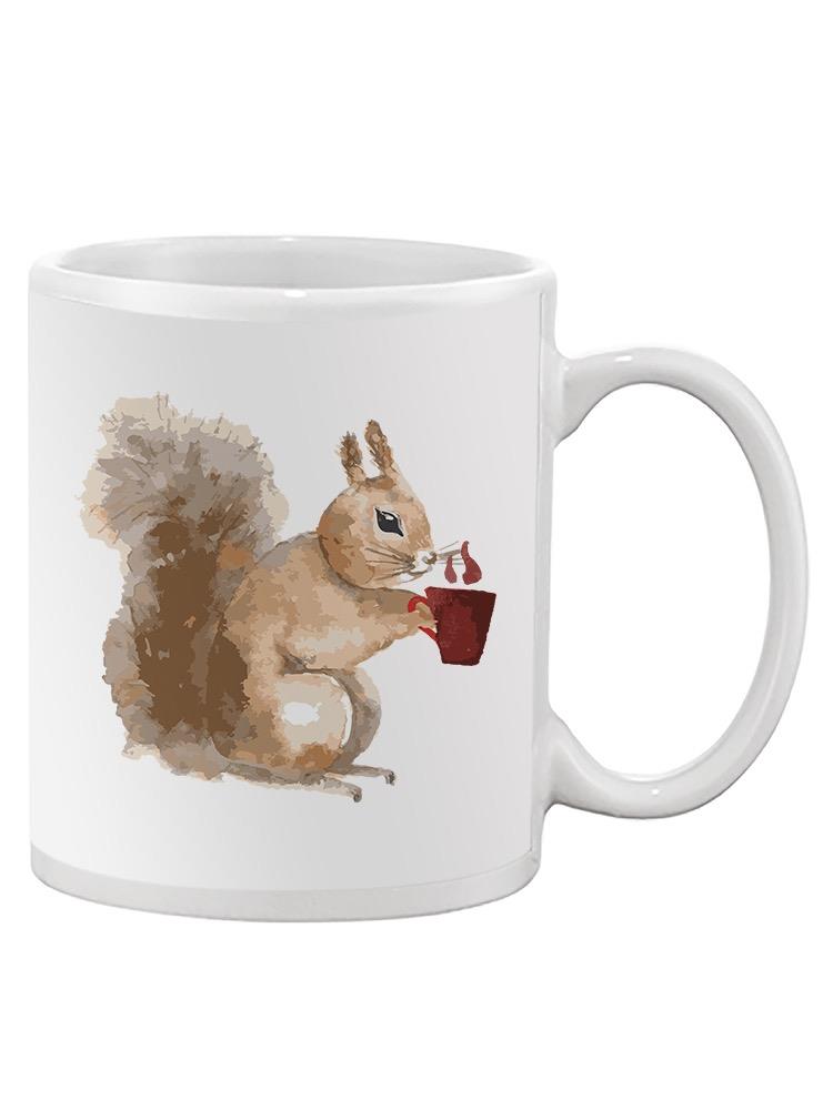 Squirrel With Coffee Mug -SPIdeals Designs