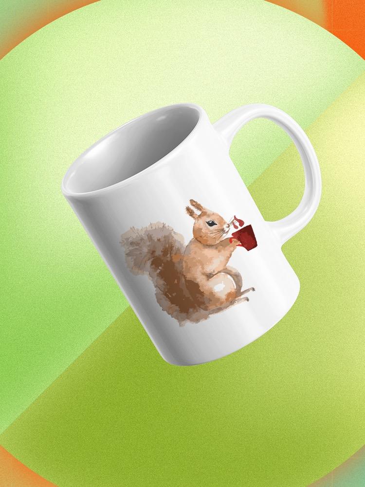 Squirrel With Coffee Mug -SPIdeals Designs