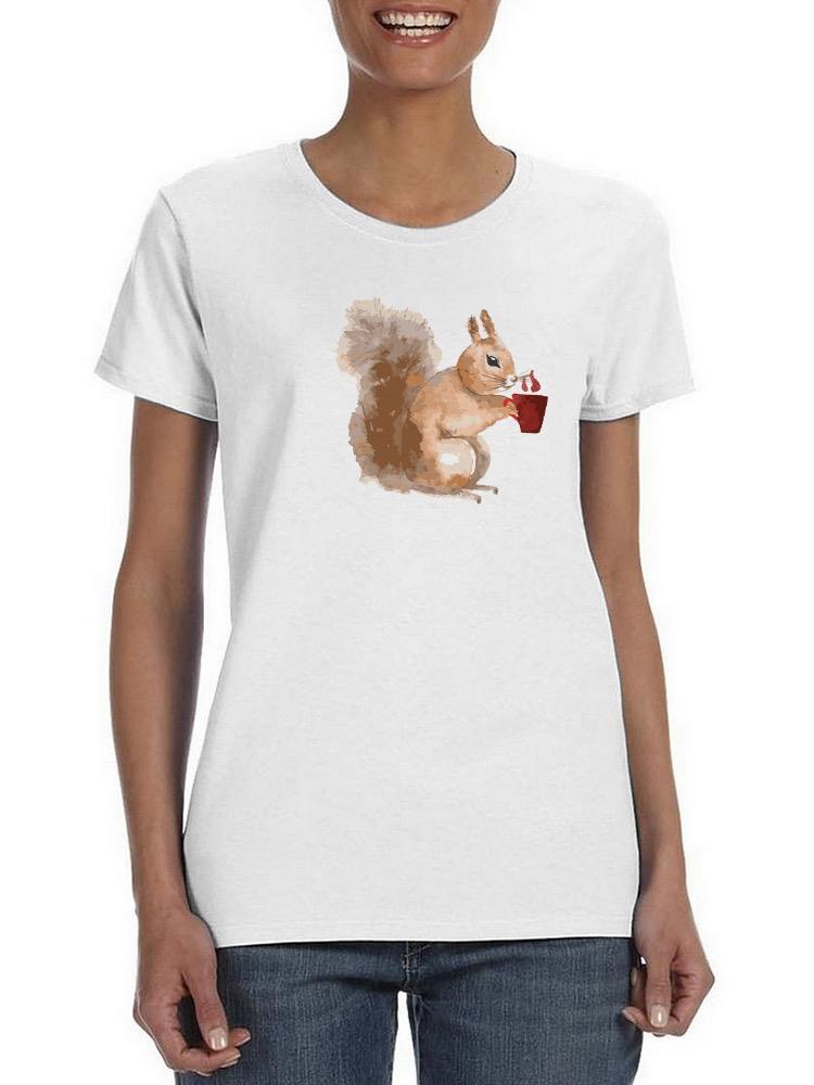 Squirrel With Coffee T-shirt -SPIdeals Designs