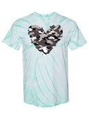 Camouflage Heart Tie Dye Tee -SPIdeals Designs
