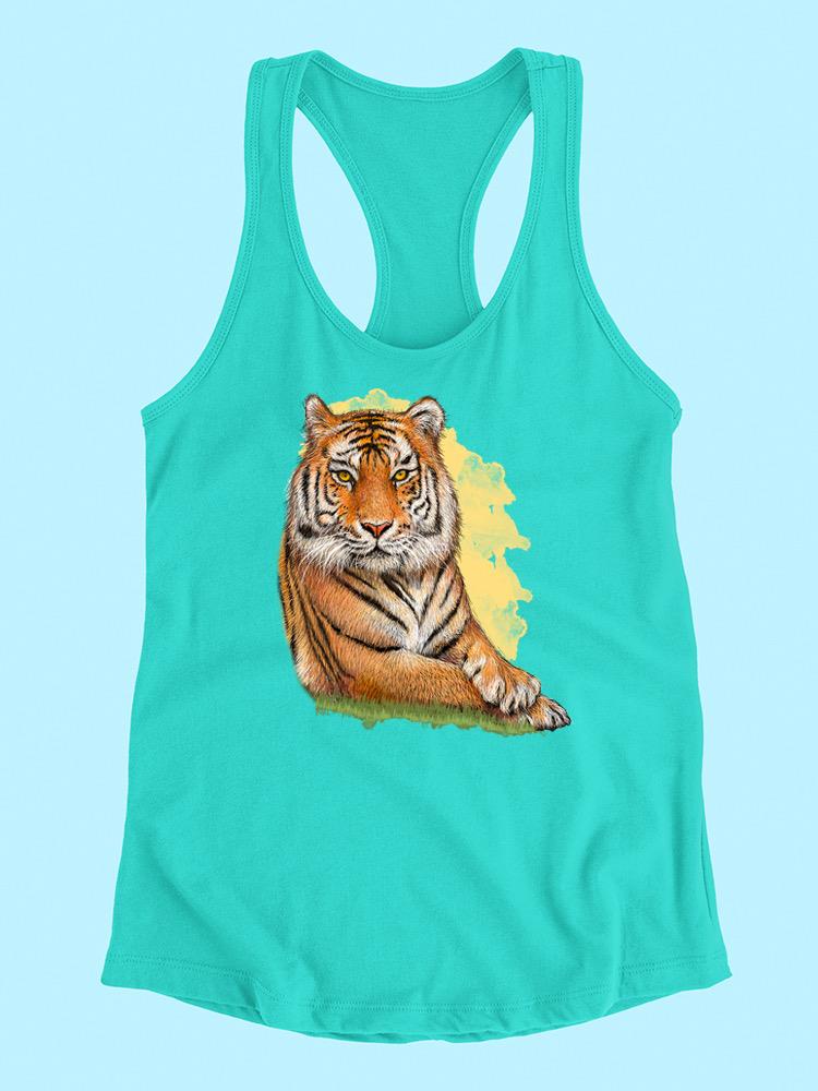 Laying Down Lion Racerback Tank -SPIdeals Designs