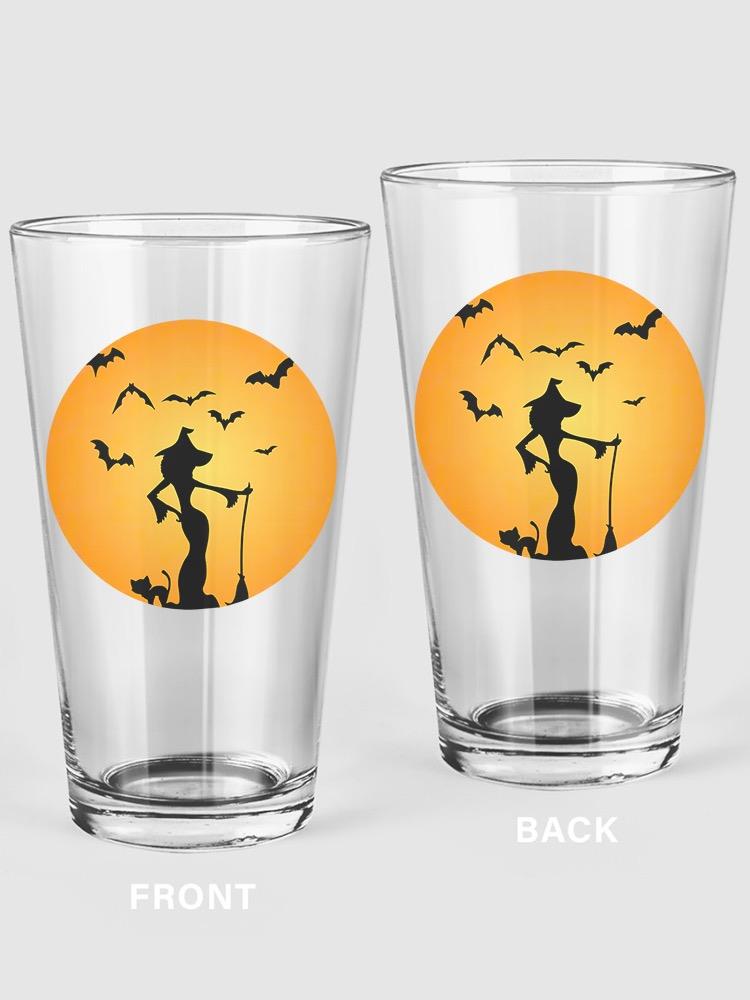 Halloween Witch Pint Glass -SPIdeals Designs