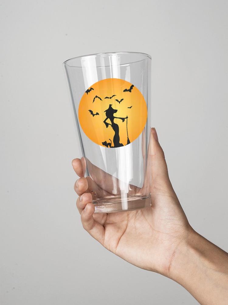 Halloween Witch Pint Glass -SPIdeals Designs