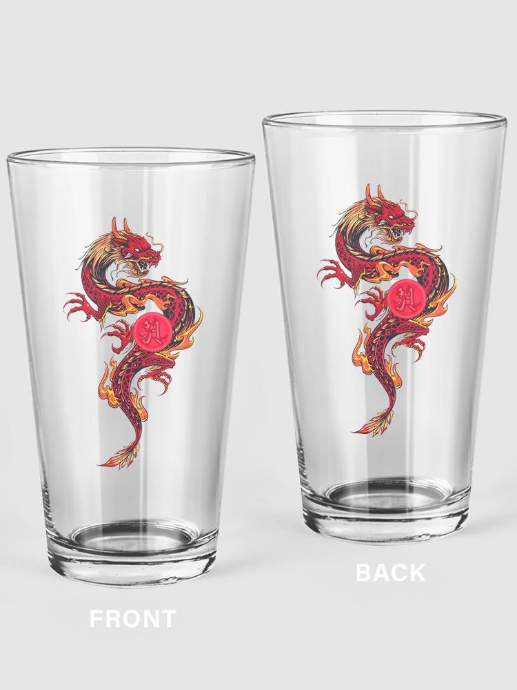 Japanese Dragon Pint Glass -SPIdeals Designs