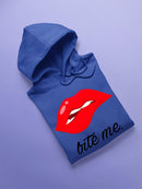Bite Me Quote And Lips Hoodie -SPIdeals Designs