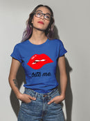 Bite Me Quote And Lips T-shirt -SPIdeals Designs