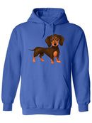 Cute Dachshund Drawing Hoodie -SPIdeals Designs