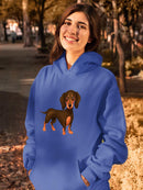 Cute Dachshund Drawing Hoodie -SPIdeals Designs