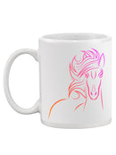 Neon Horse Outline Mug -SPIdeals Designs