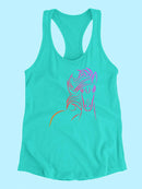 Neon Horse Outline Racerback Tank -SPIdeals Designs