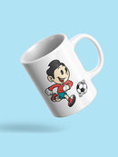 Young Boy Playing Soccer Mug -SPIdeals Designs