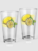 Lemons Pint Glass -SPIdeals Designs