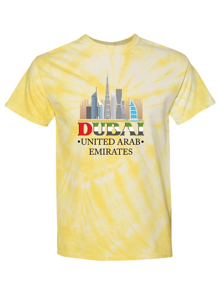 Dubai Cityscape Tie Dye Tee -SPIdeals Designs