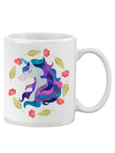Unicorn With Flower Circle Mug -SPIdeals Designs