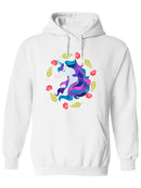 Unicorn With Flower Circle Hoodie -SPIdeals Designs