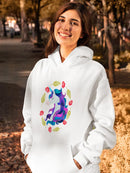 Unicorn With Flower Circle Hoodie -SPIdeals Designs