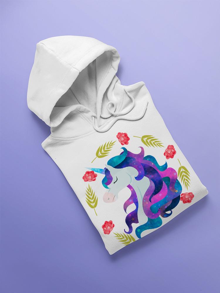 Unicorn With Flower Circle Hoodie -SPIdeals Designs