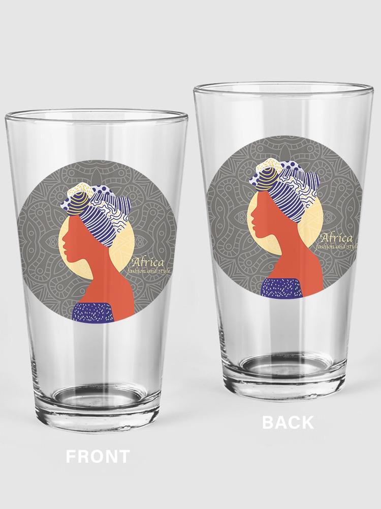 African Woman Fashion Pint Glass -SPIdeals Designs