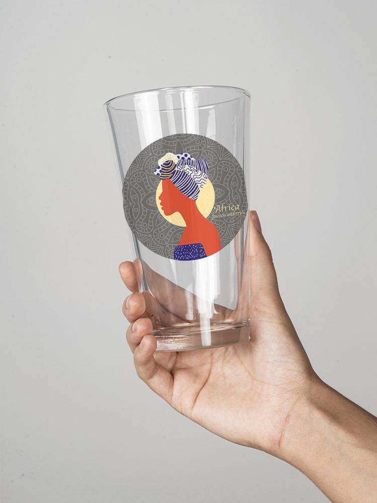 African Woman Fashion Pint Glass -SPIdeals Designs