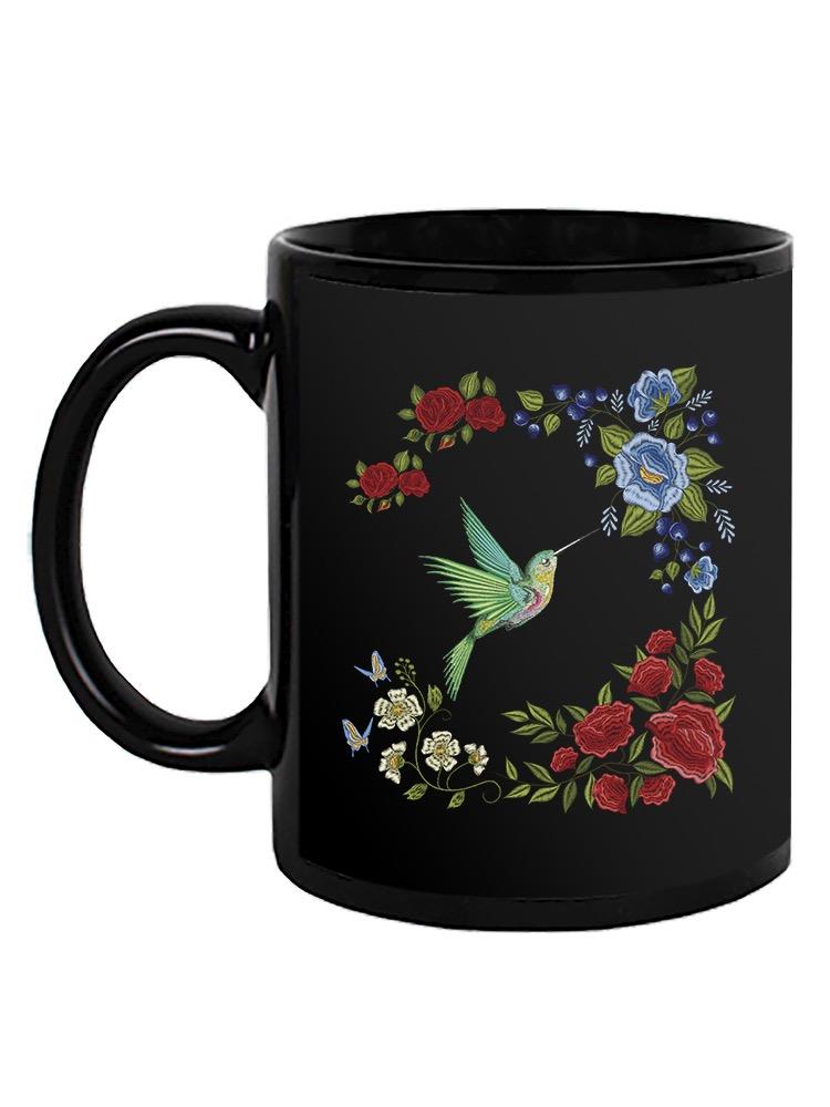 Hummingbird And Flowers. Mug -SPIdeals Designs