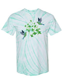 Hummingbirds And Plants Tie Dye Tee -SPIdeals Designs