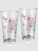 Hummingbirdds Eating Pint Glass -SPIdeals Designs