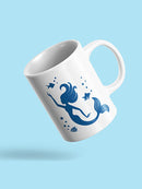 Mermaid And Fish Outlined Mug -SPIdeals Designs