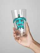 Turtle With A Pattern Pint Glass -SPIdeals Designs