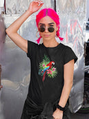Parrot With Plants T-shirt -SPIdeals Designs