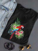 Parrot With Plants T-shirt -SPIdeals Designs