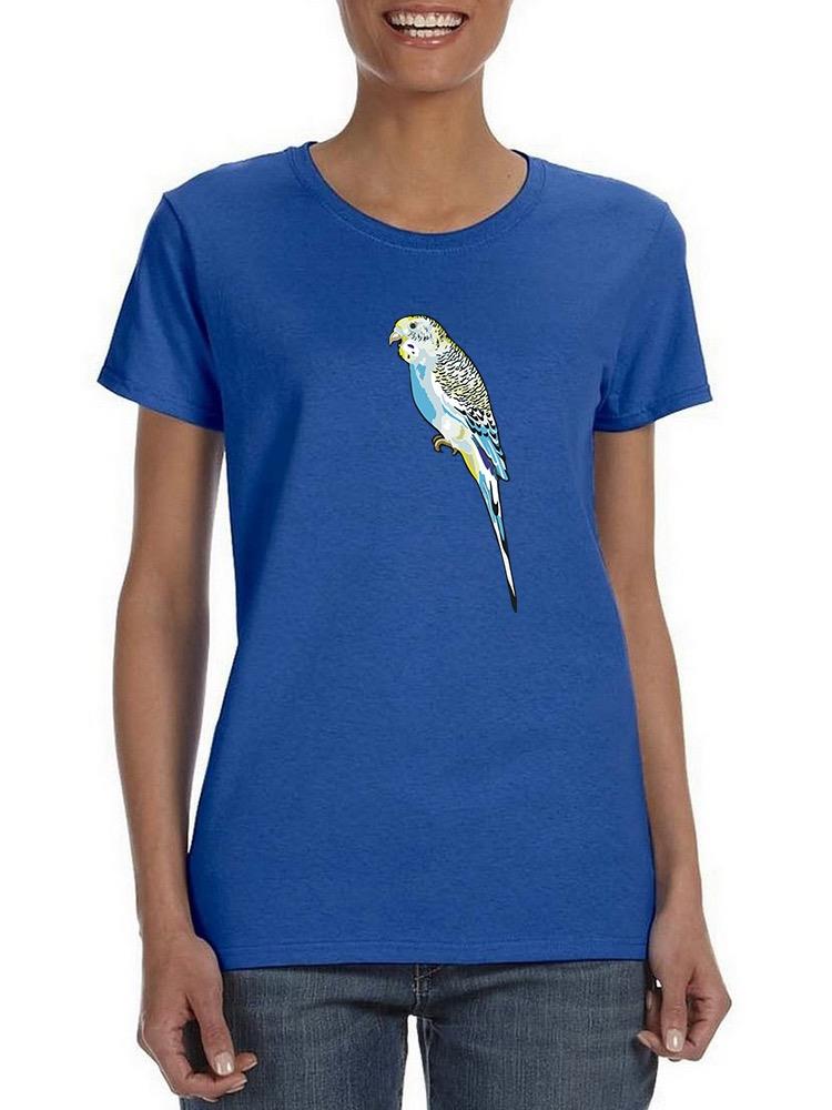Yellow Face Blue Wavy Parrot    T-shirt -SPIdeals Designs