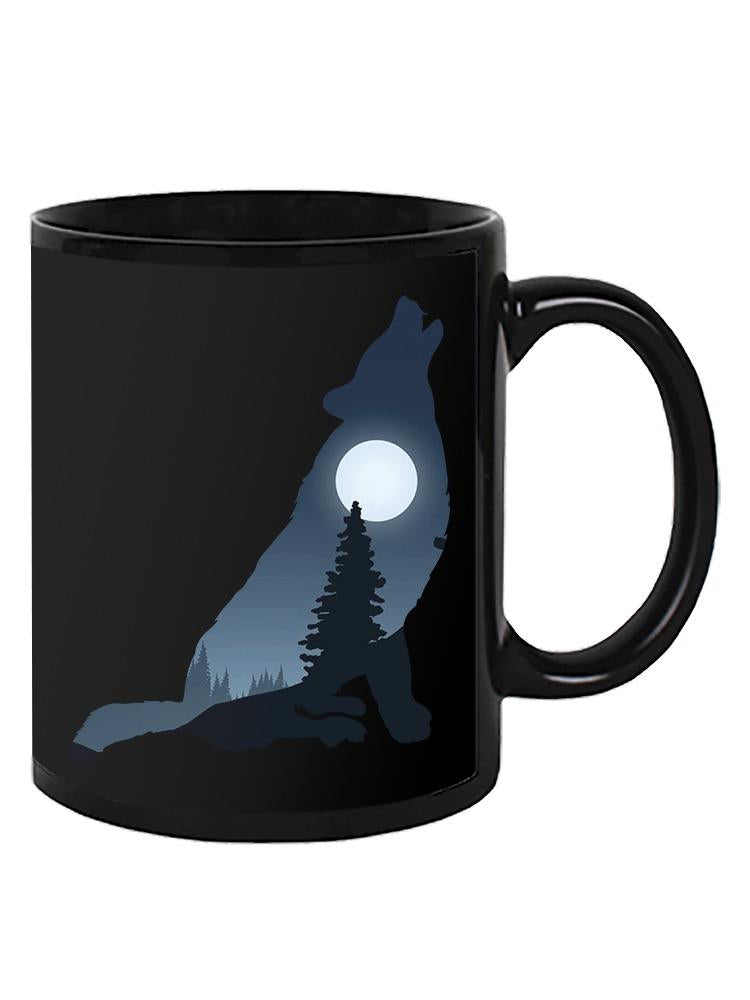Howling Wolf Forest Mug -SPIdeals Designs