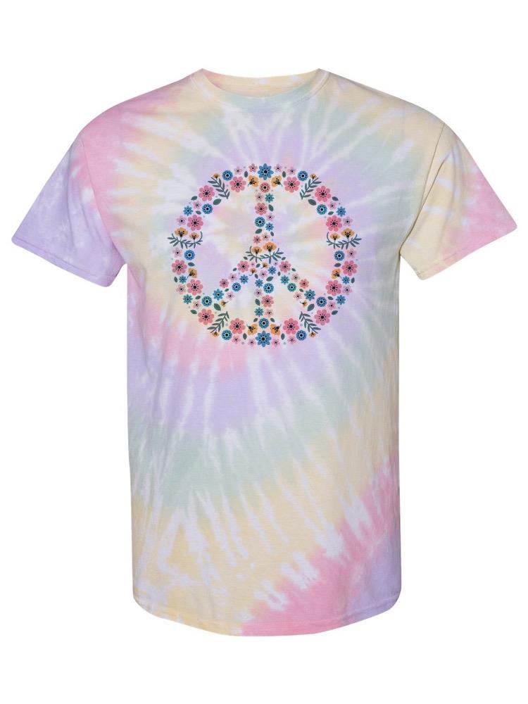 Floral Peace Sign. Tie Dye Tee -SPIdeals Designs