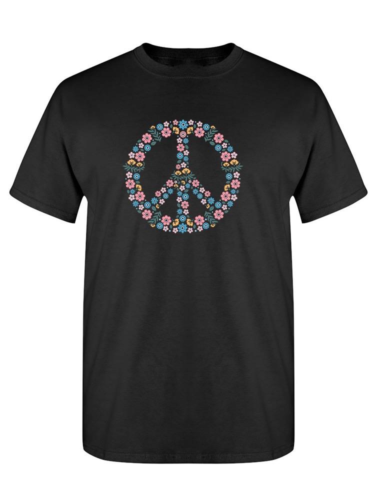 Floral Peace Sign. T-shirt -SPIdeals Designs