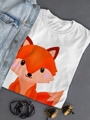 Cute Fox Sitting T-shirt -SPIdeals Designs