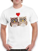 Cute Owls In Love.
 T-shirt -SPIdeals Designs
