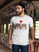 Cute Owls In Love.
 T-shirt -SPIdeals Designs