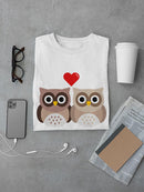 Cute Owls In Love.
 T-shirt -SPIdeals Designs