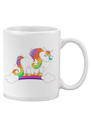 Unicorn On A Rainbow Mug -SPIdeals Designs